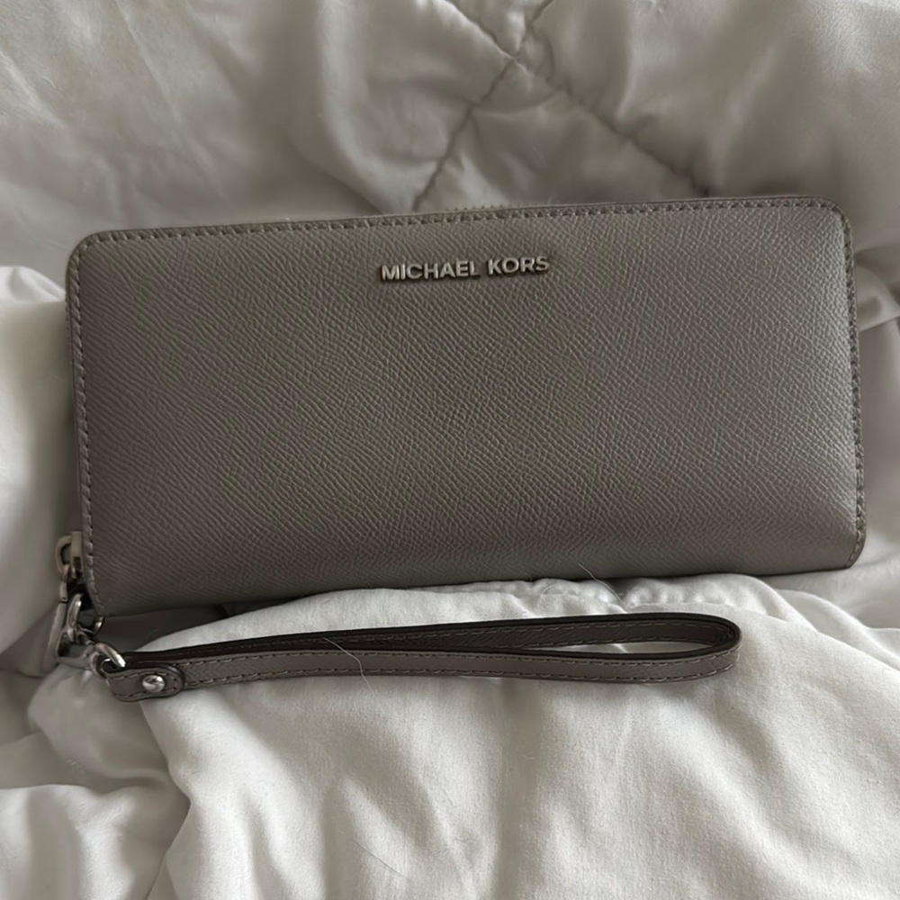 Michael Kors Gray Wristlet Wallet
